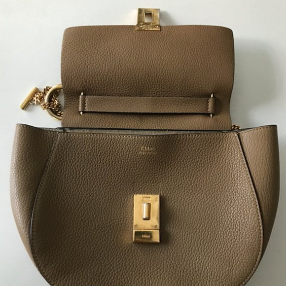 Authentic Chloé Drew Shoulder Bag in Grey Leather - Picture 7 of 8
